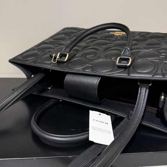 Limited‼️Coach Maggie Tote Bag In Signature Leather CY672 & Gift receipt - Picture 6 of 12